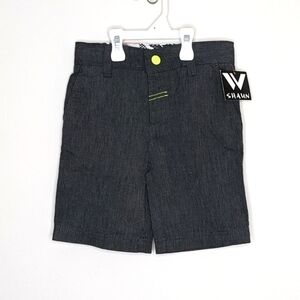 NWT Shaun White Flat Front Adjustable Waist Shorts Ebony XS 4